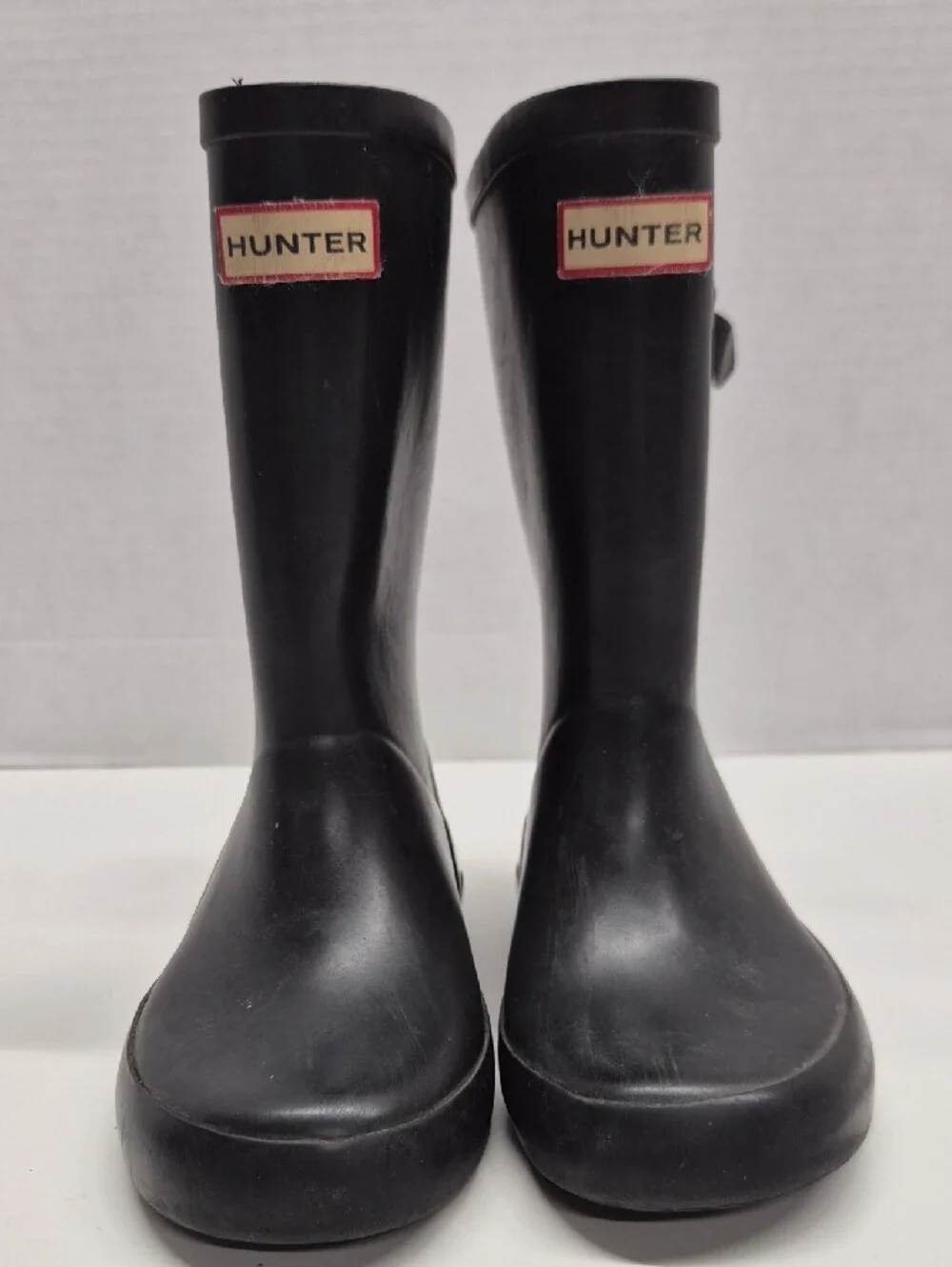 Hunter Kids Rain Boots Tall Waterproof Rainboots Matte Black Little Girls 12